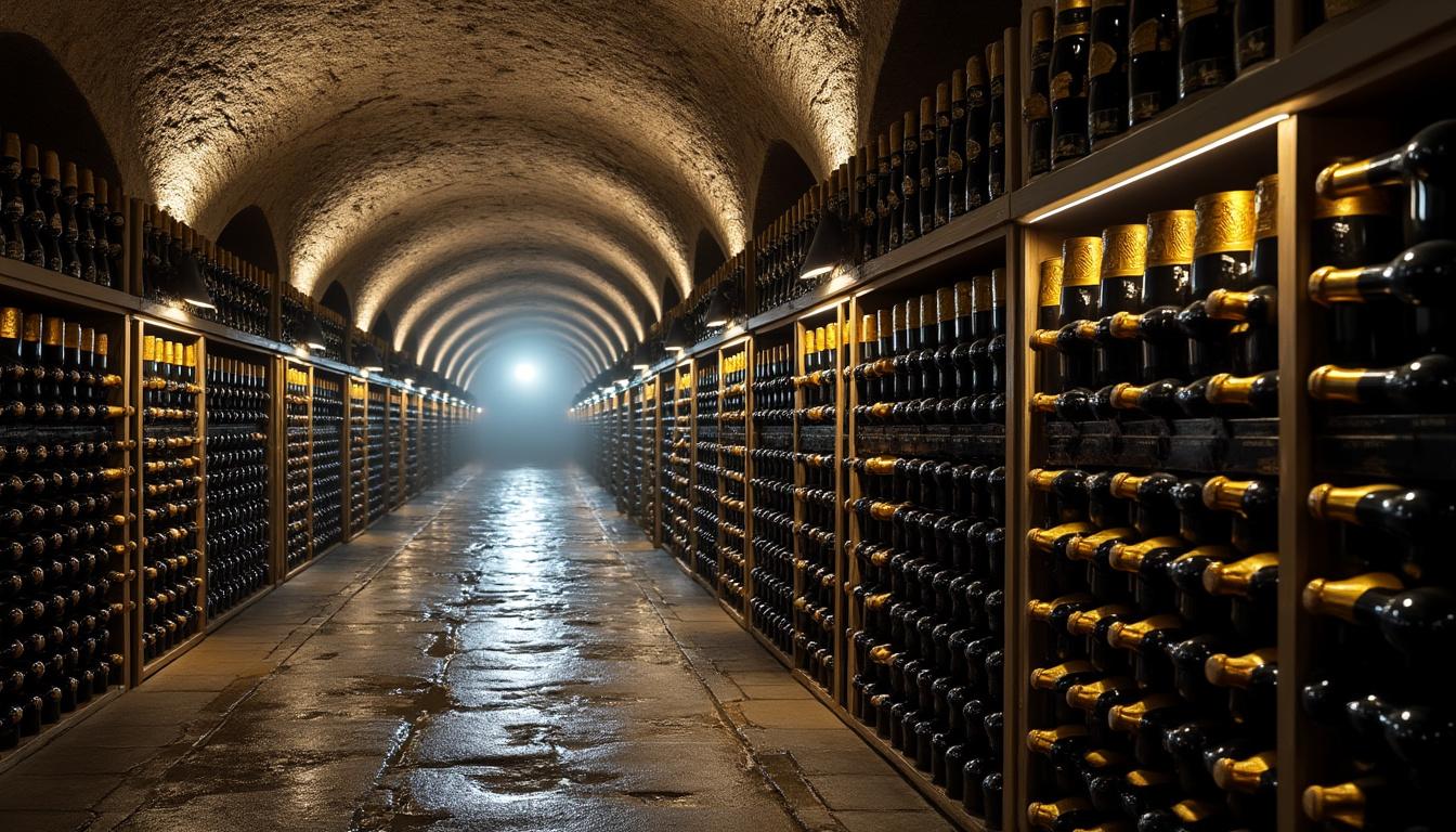 découvrez les caves prestigieuses de moët et chandon, un lieu emblématique où sont conservés les champagnes d'exception, reflet du savoir-faire et de l'élégance à la française.